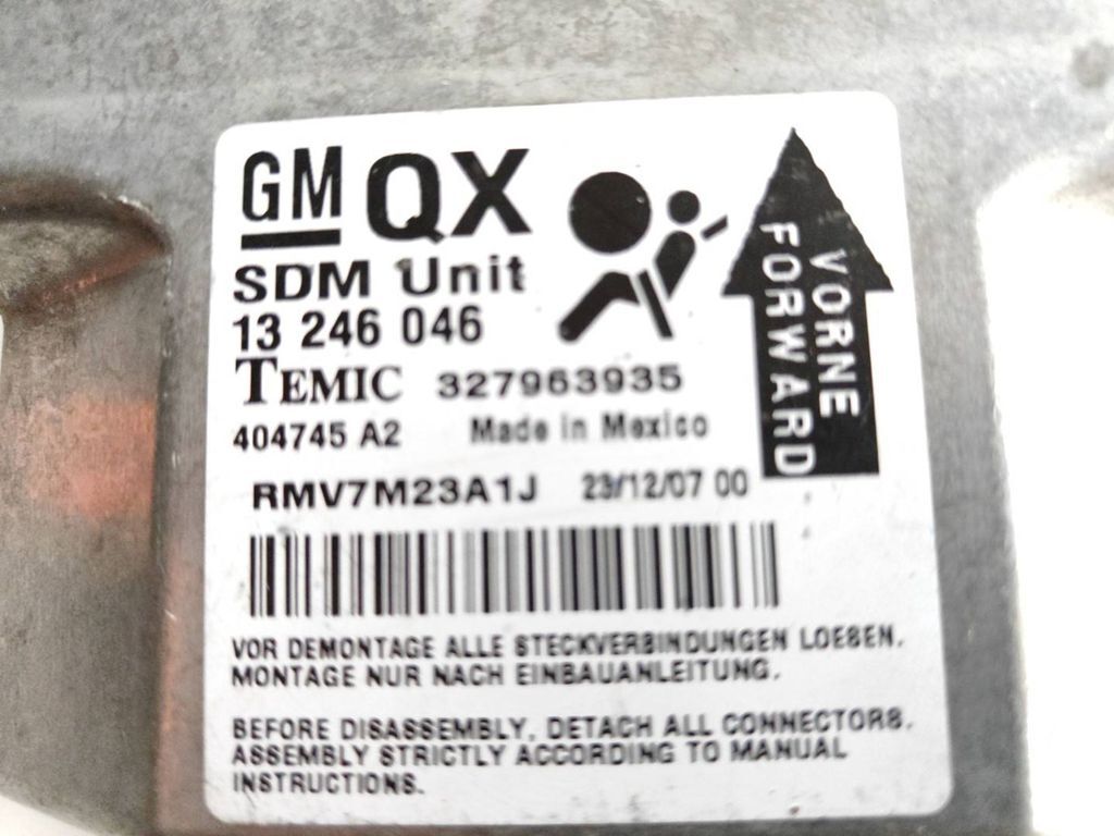 Opel Astra H 2006 Safety ECU Control unit module 327963935 