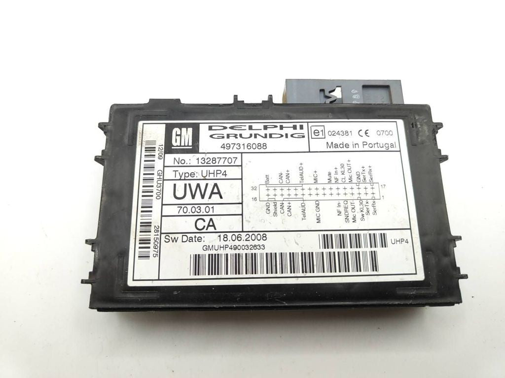 Opel Astra H 2006 Bluetooth control units modules 13287707 