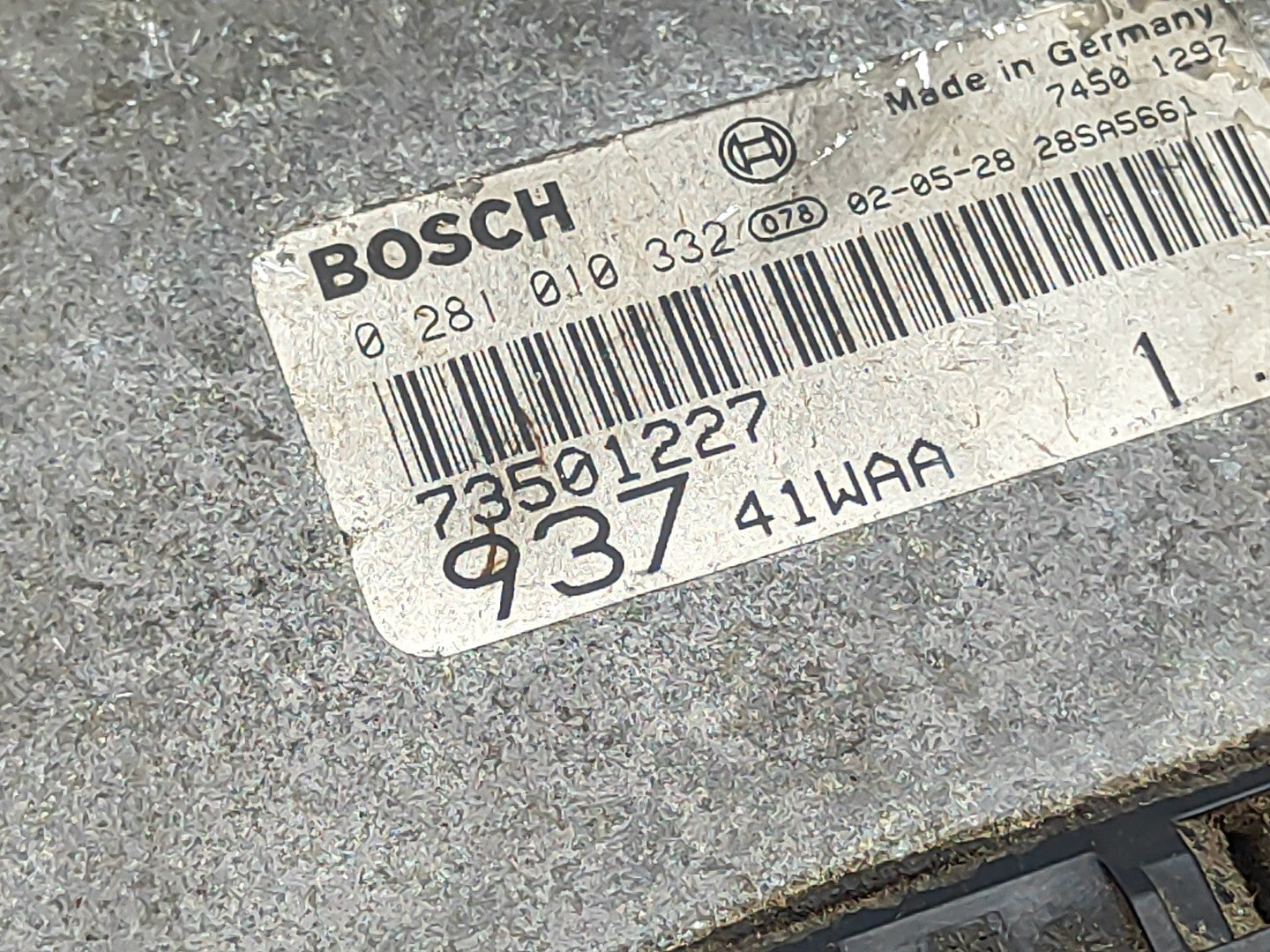 Alfa Romeo 147 1.9JTD 2002 Engine Control Module ECU 73501227 0281010332