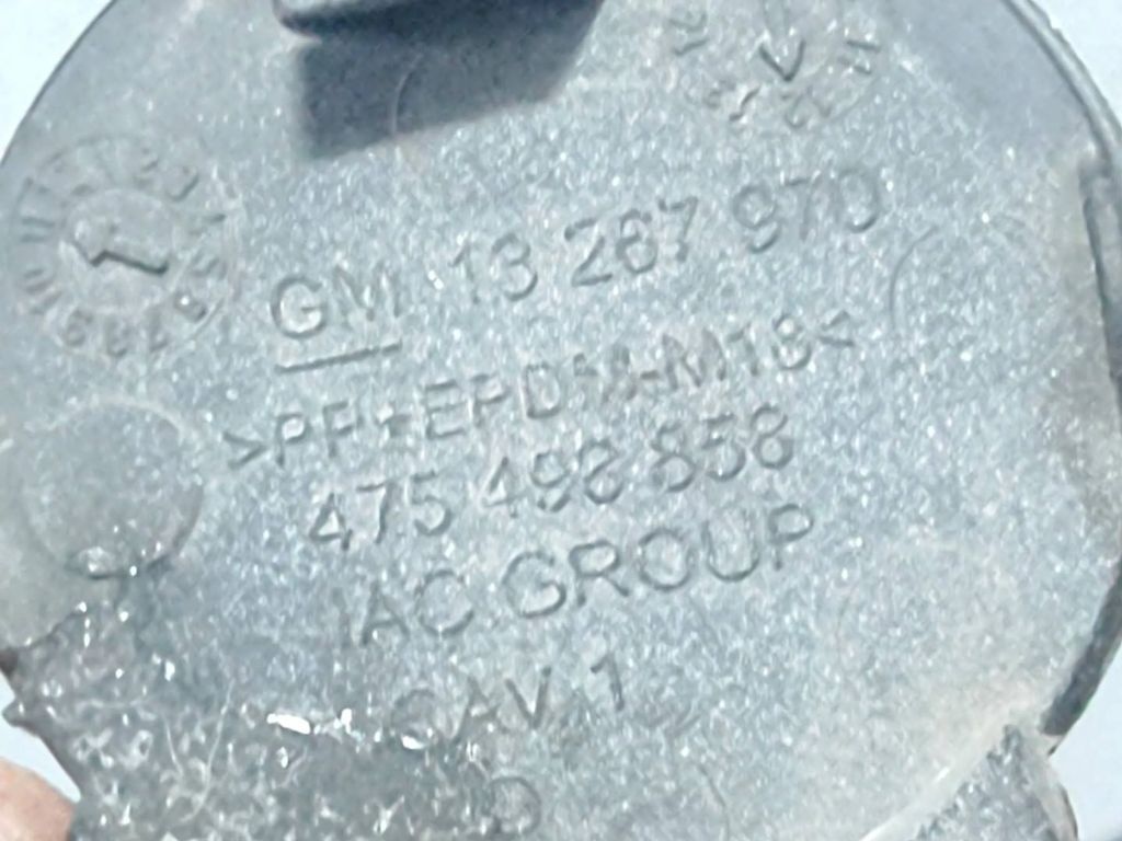 Opel Meriva B 2012 rear bumper row hook cap cover WHITE