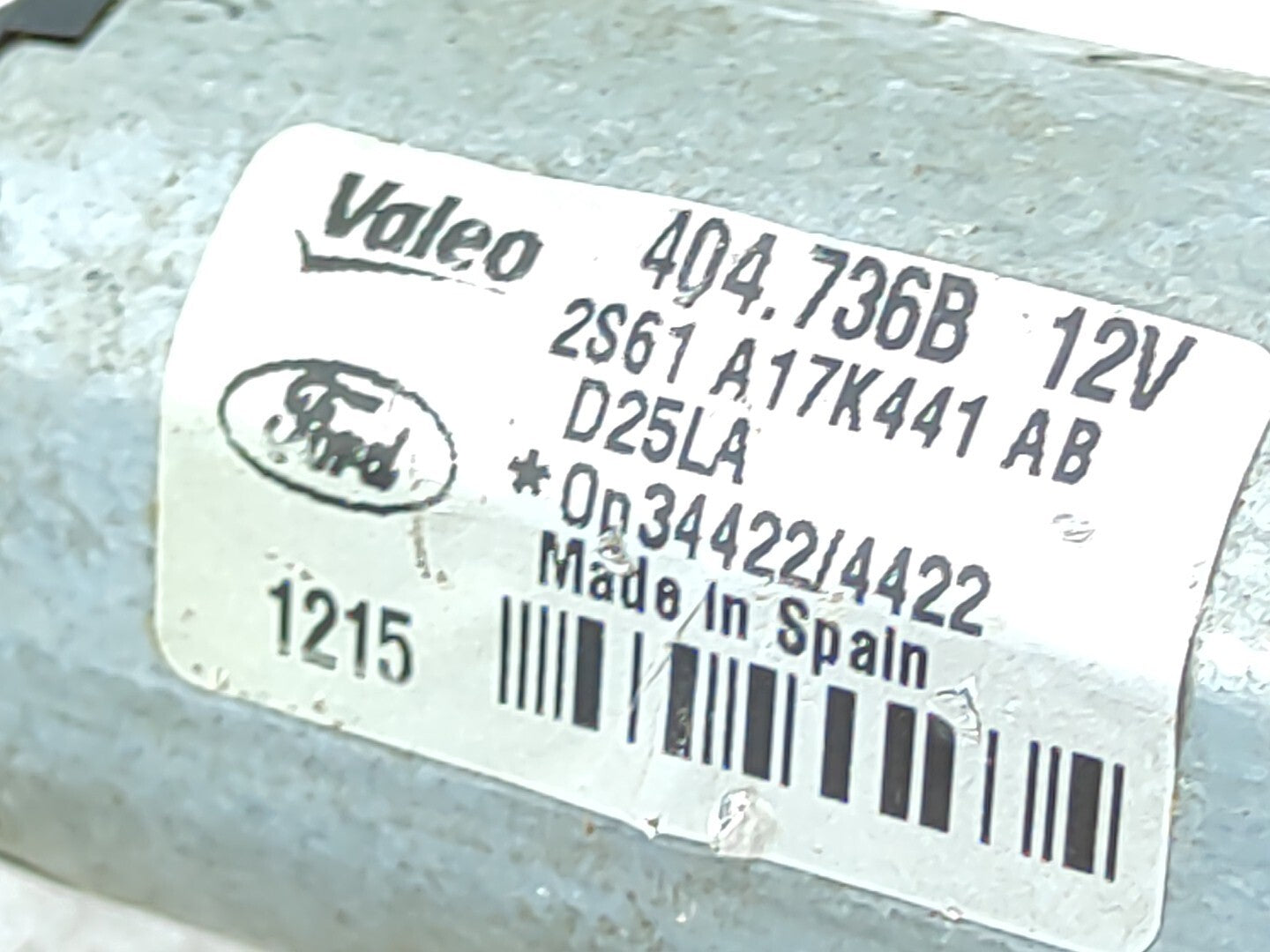 Ford Fiesta MK6 Petrol 2004 Rear Trunk Boot Tailgate Wiper Motor 2S61A17K441A