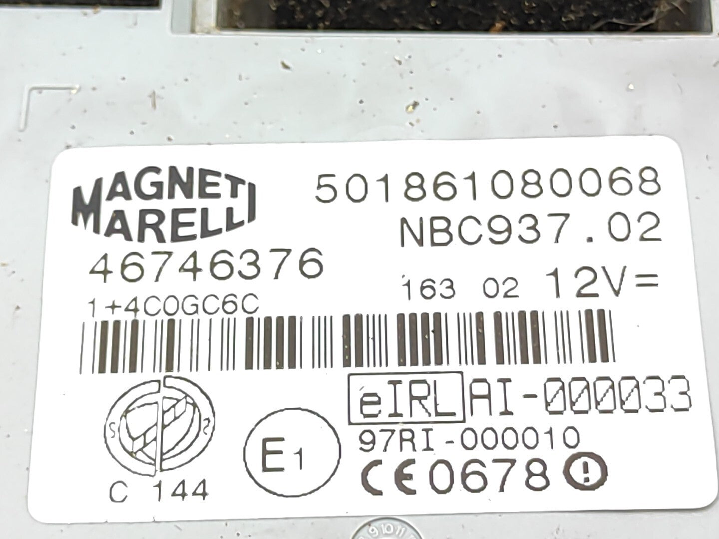 Alfa Romeo 147 1.9JTD 2004 Body Comfort Control Unit Module 46746376