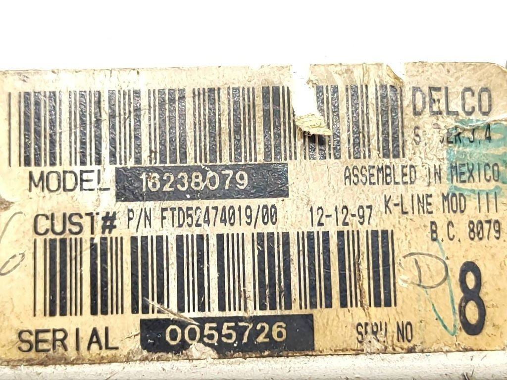 Alfa Romeo 156 1.8TS 106kW 1998 Climate control unit module 16238079 