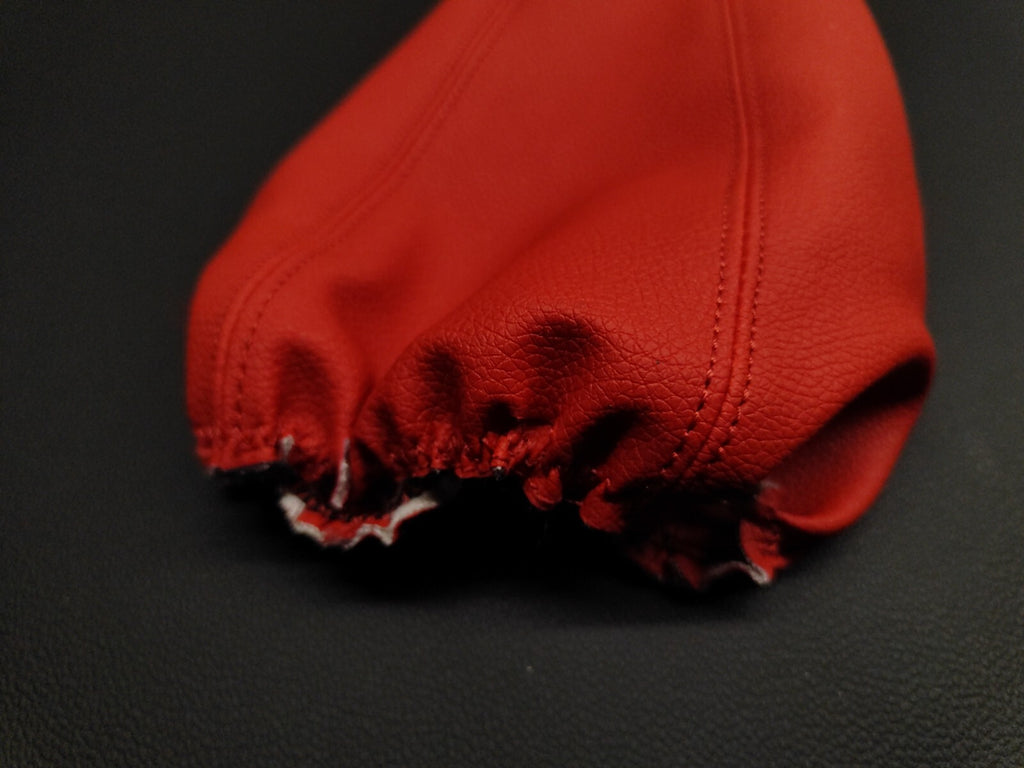 Shift Knob Leather Trim For Alfa Romeo 147 Twinspark PRE-Facelift 2003 RED