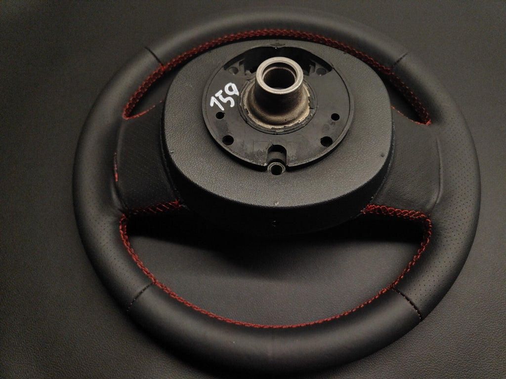 Mini Cooper ONE R55 R56 R57 2 Spoke Steering Wheel Red Stitch Leather