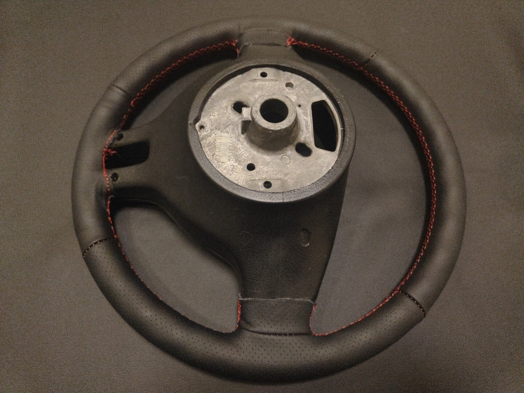 BMW 3 Series E46 2002 Steering Wheel Red Stitch New Leather Cover 6760653