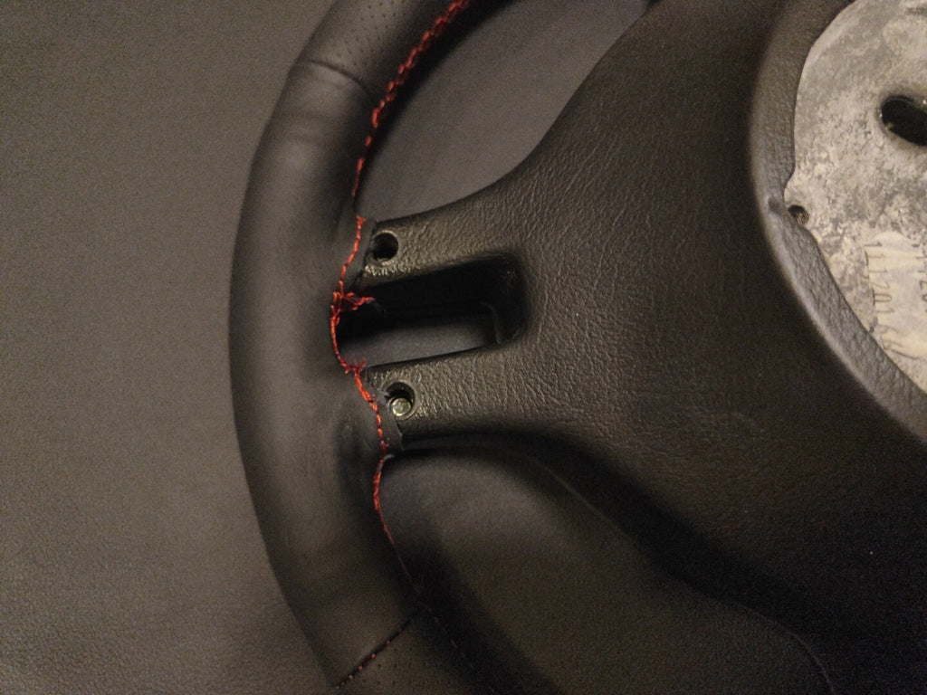 BMW 3 Series E46 2002 Steering Wheel Red Stitch New Leather Cover 6760653