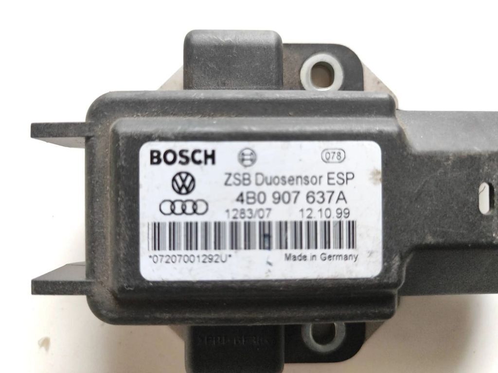 Audi A6 C5 4B 2002 ESP acceleration yaw rate sensor 4B0907637A 