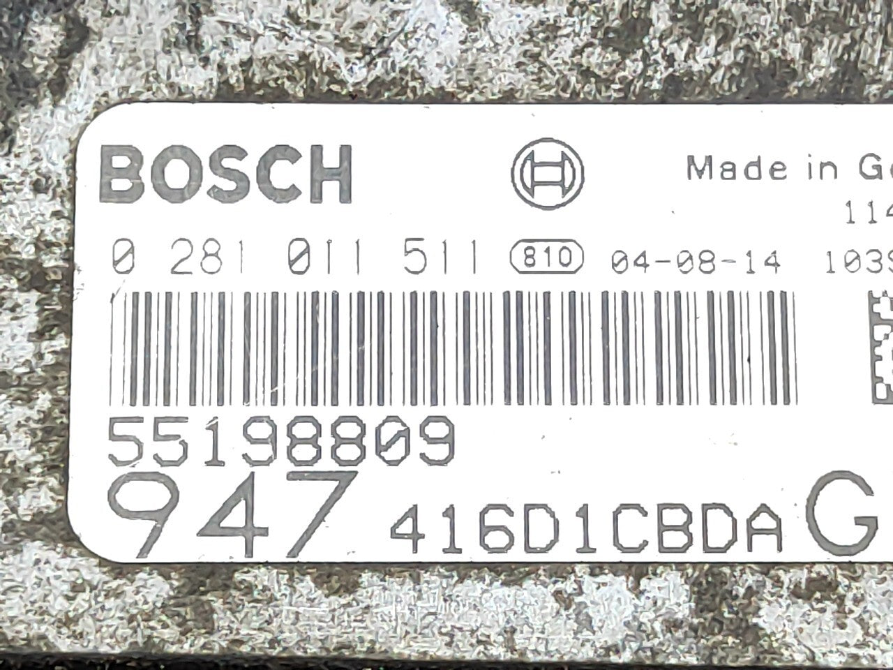 Alfa Romeo GT 1.9JTD 2005 Diesel Engine Control ECU Module 55198809 0281011511