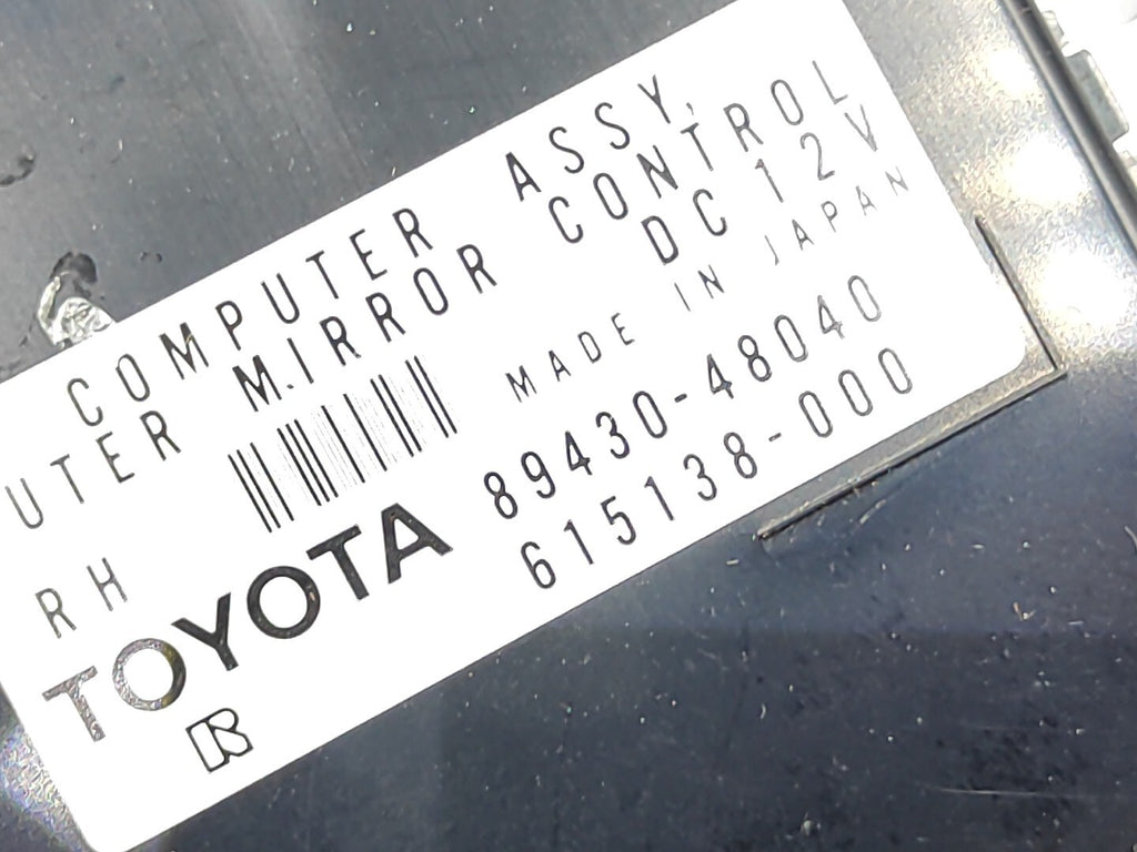 Lexus RX 330 350 400 HOUTER RH MIRROR CONTROL COMPUTER MODULE 89430-48040