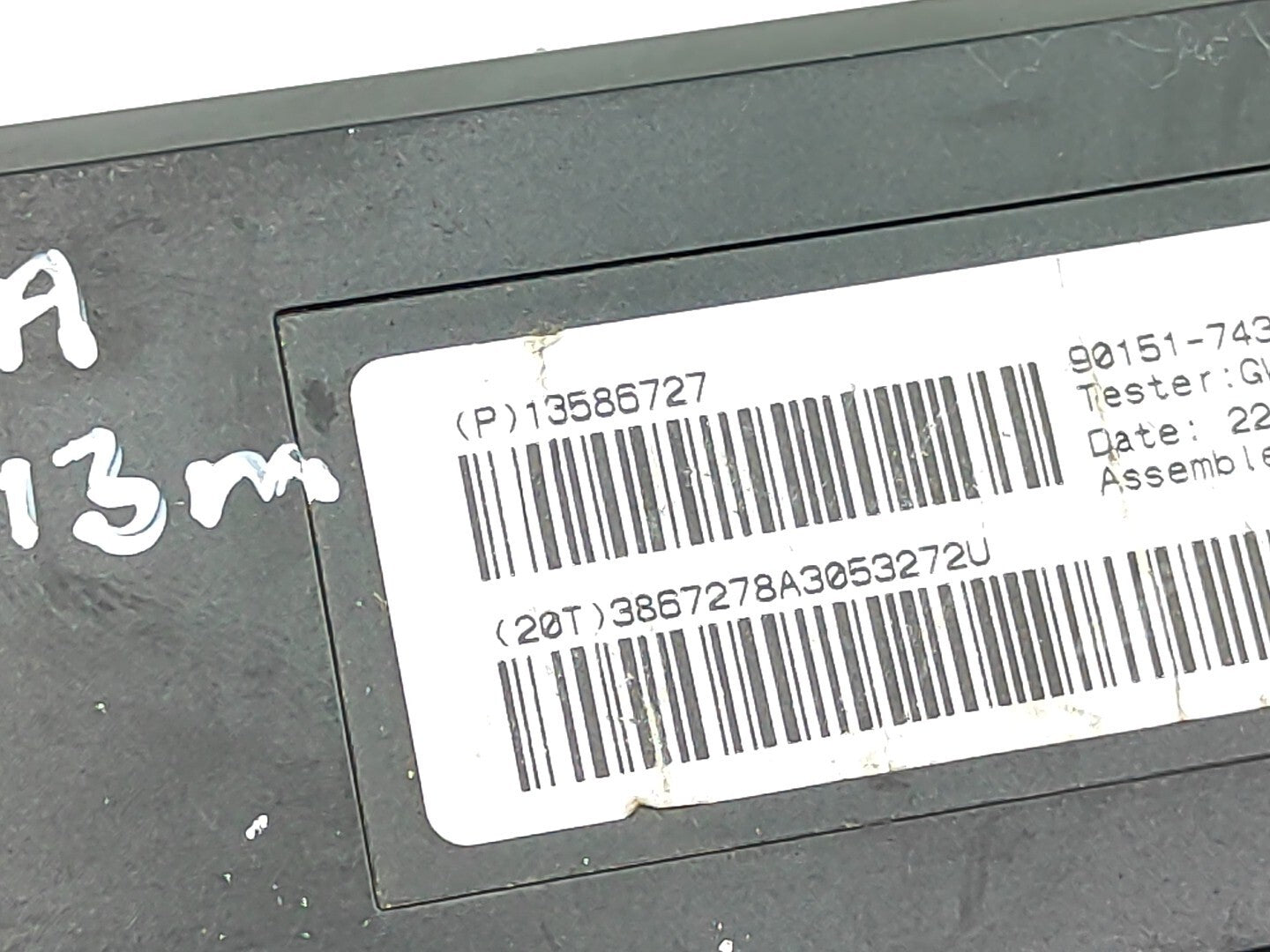 Opel Astra J 2013 Climate Control Module 13586727