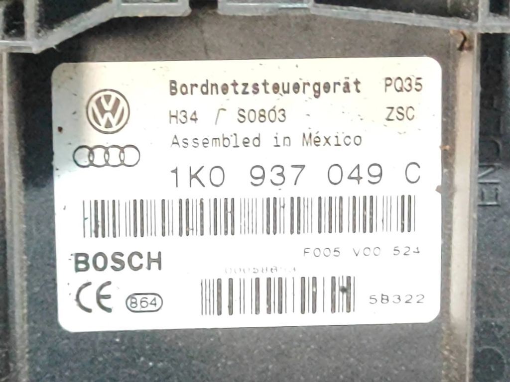 Volkswagen Jetta V 2008 Comfort convenience body module 1K0937049C 