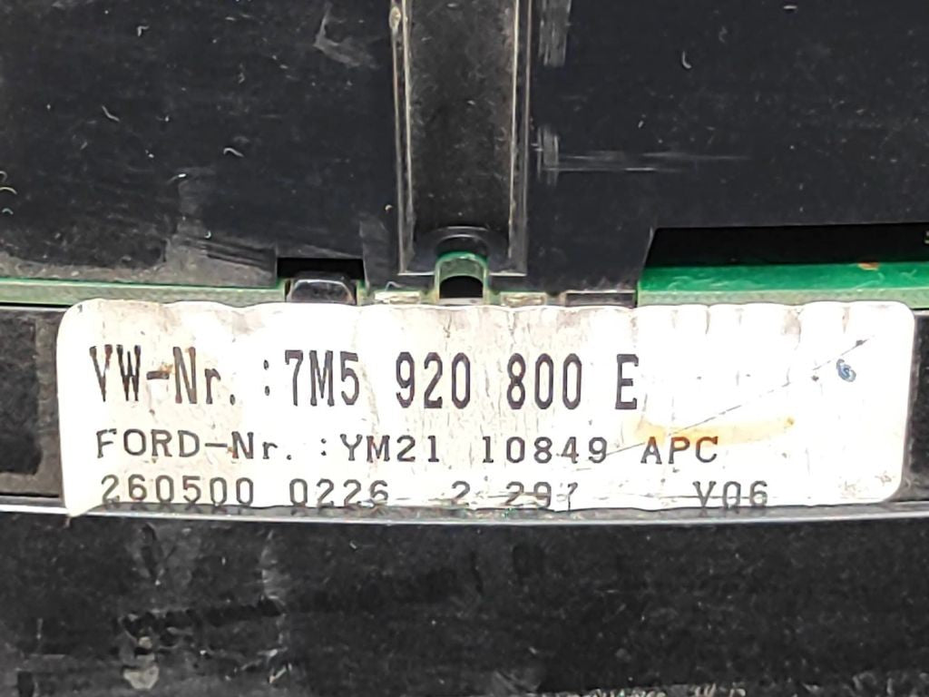 7M5920800E Ford Galaxy 2002 Diesel speedometer instrument cluster 