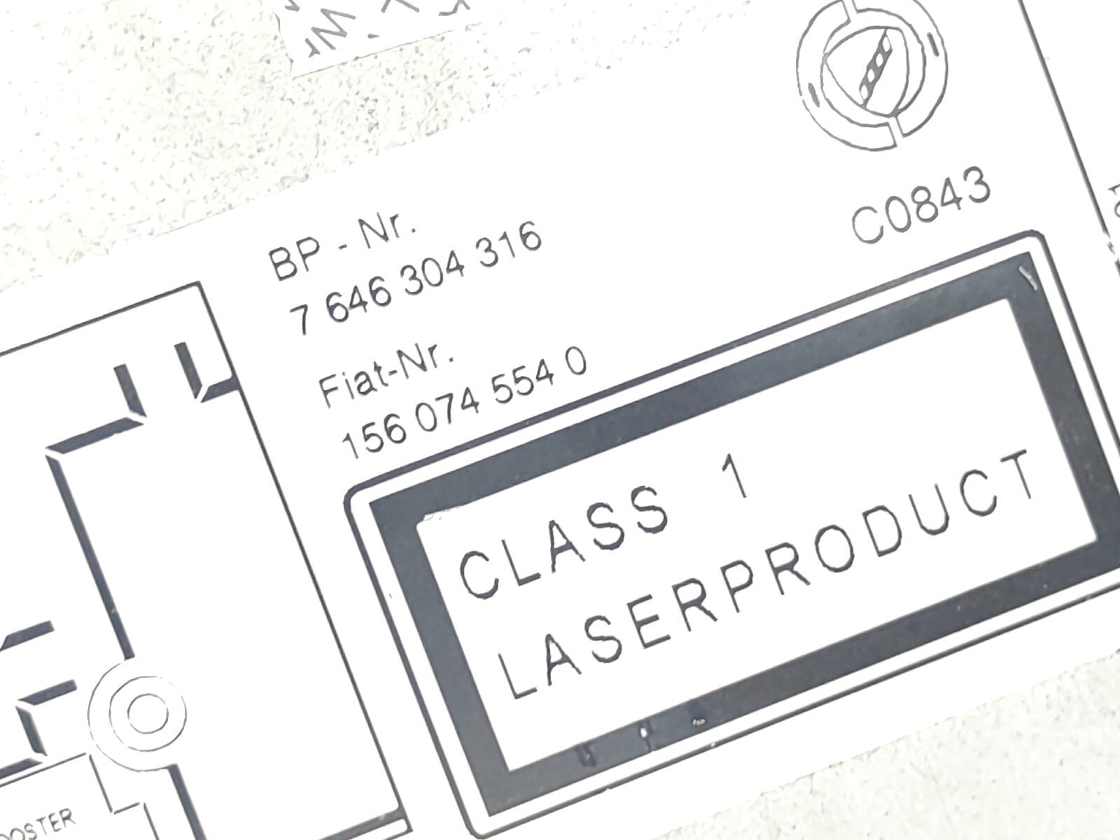 Alfa Romeo 147 1.9JTD 16V 2007 Fully Working Radio 7646304316 / NO CODE