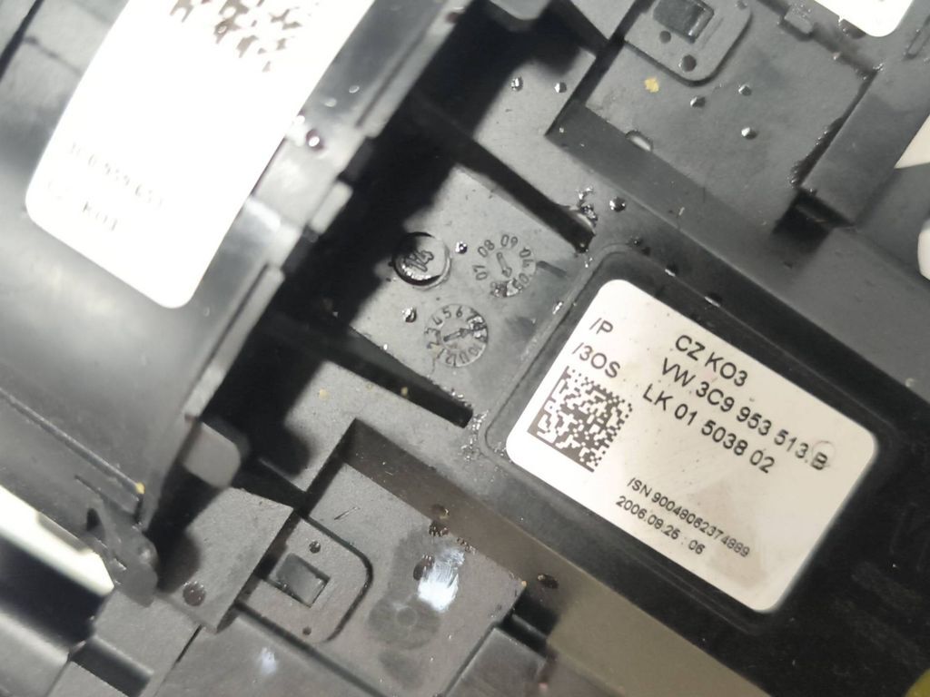 Volkswagen PASSAT B6 2007 Wiper turn signal stalk switch 3C9953513B 