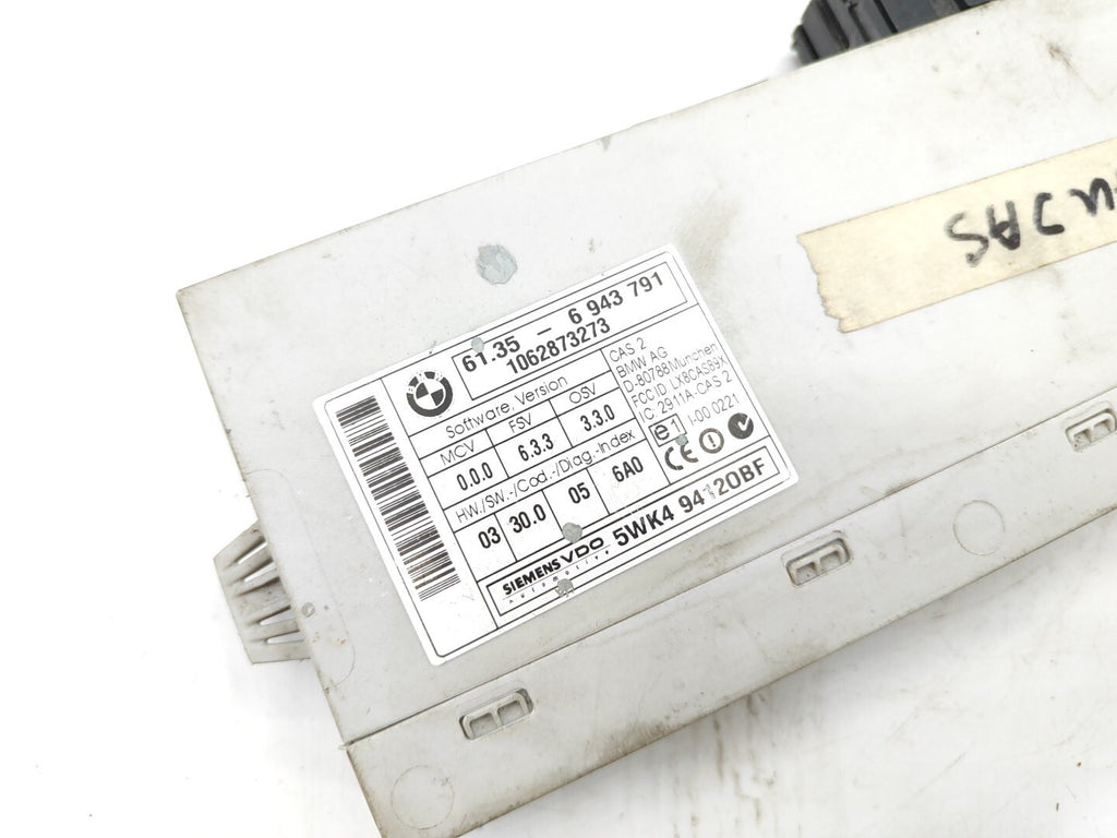 BMW E90 E91 320D 2006 Diesel Engine CAS2 ECU 6943791 61356943791