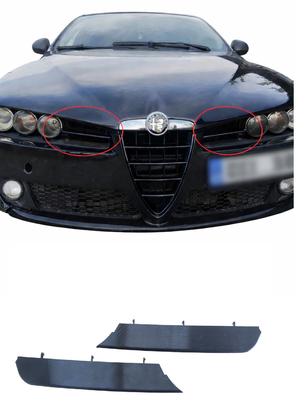 Alfa Romeo 159 Grill  - Bumper Trim x 2