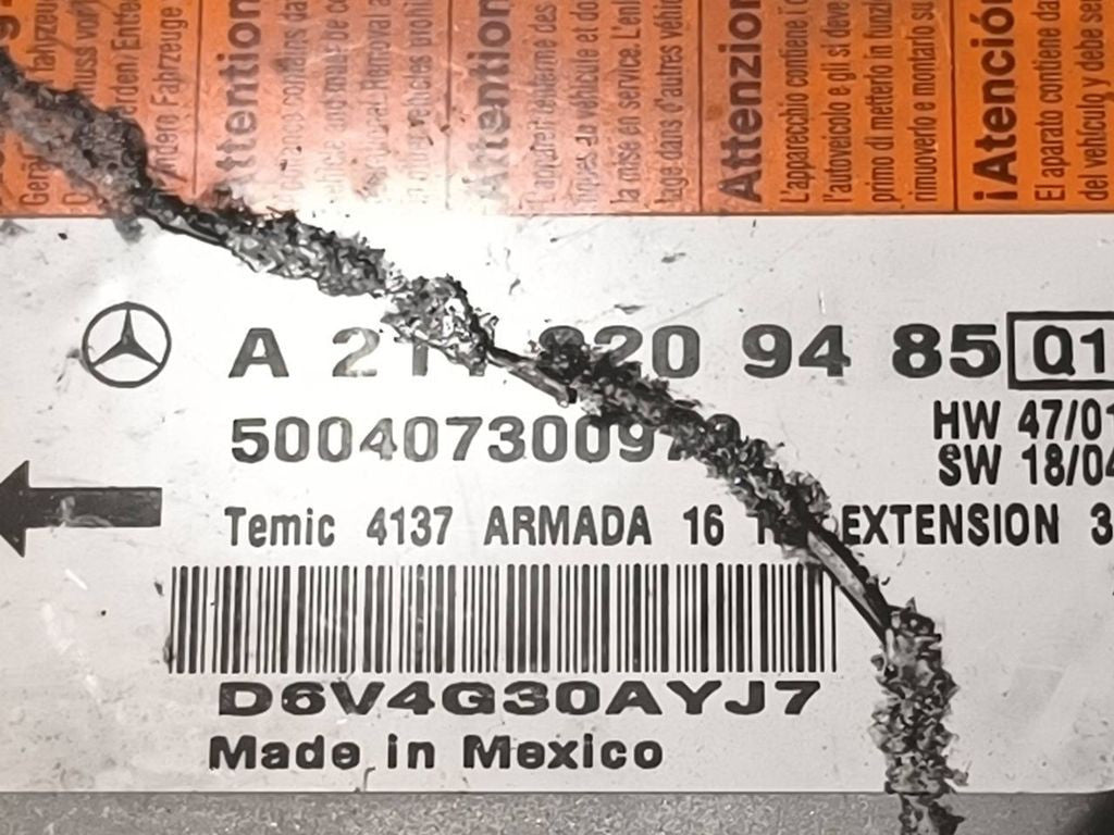 Mercedes-Benz E W211 2002 Control unit module A2118209485 