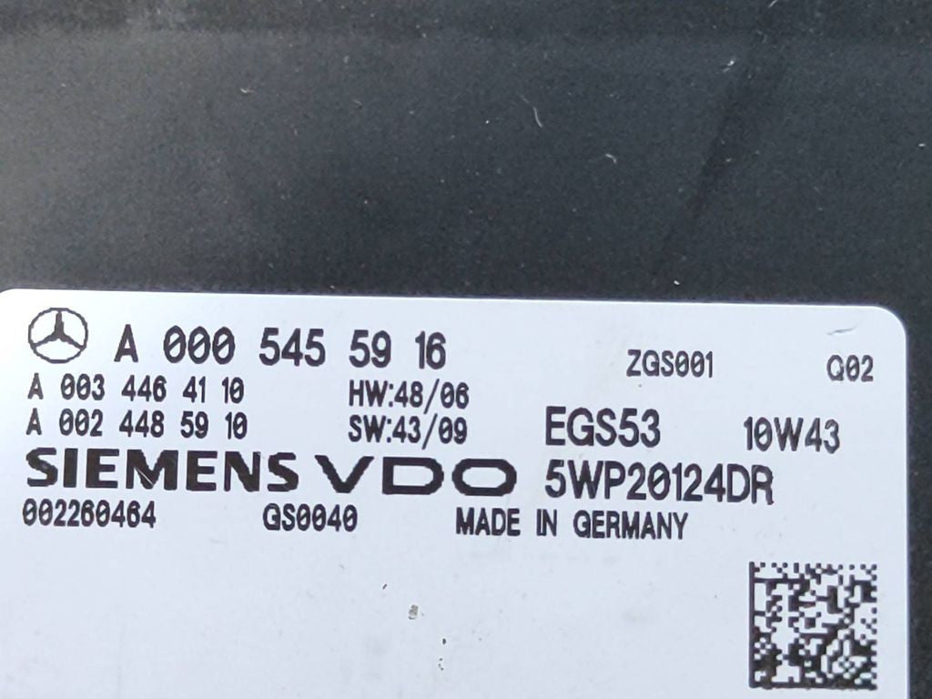 Mercedes-Benz C W204 2011 Gearbox control unit module A0005455916 