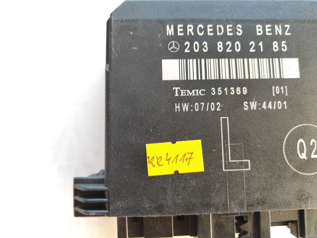 Mercedes-Benz C W203 2000 door control unit module 2038202185 