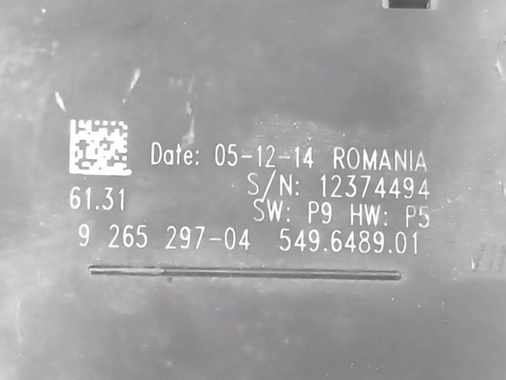 BMW 3 F30 F35 F31 2015 Light switch 9265297 