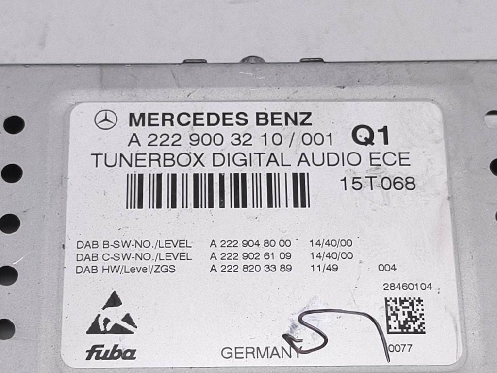 Mercedes-Benz S W222 2015 Sound amplifier A2229003210 