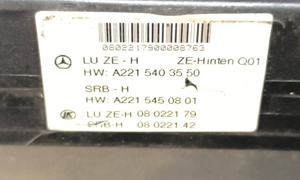 Mercedes-Benz S W221 2006 Diesel BSM Control unit A2215403550 