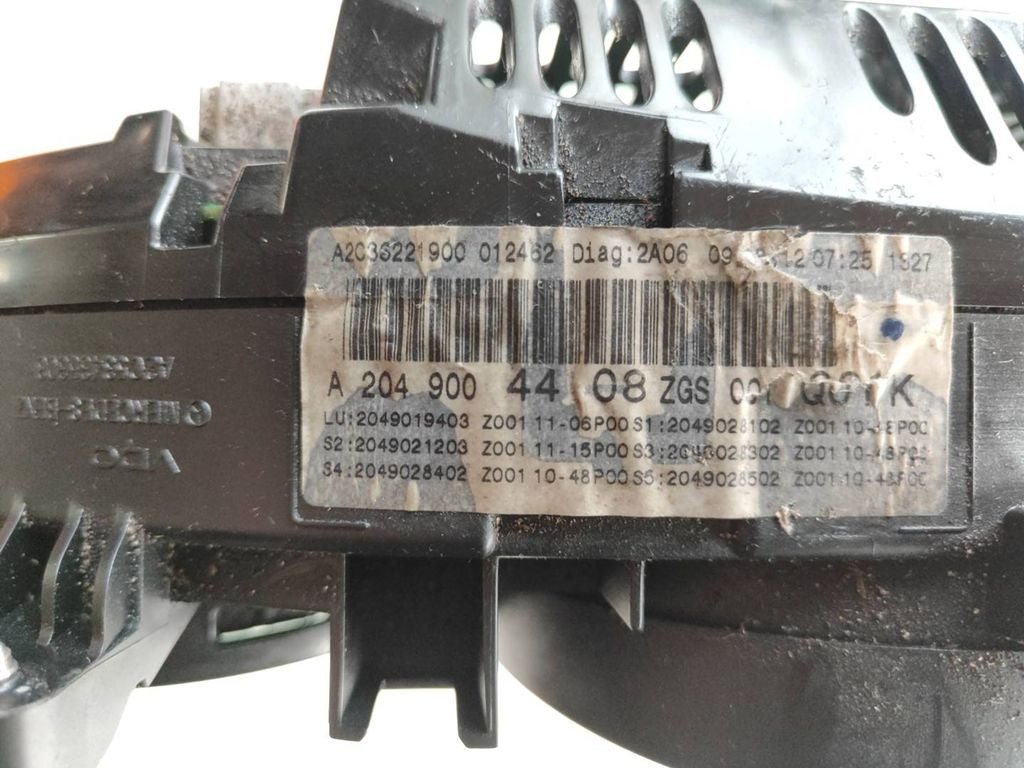 Mercedes-Benz C W204 2011 speedometer instrument cluster A2049004408 