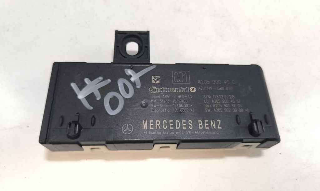 Mercedes-Benz GLC C253 2018 Tailgate trunk control unit module A2059004507