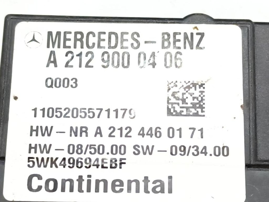 Mercedes-Benz E W212 2011 Fuel injection pump control unit module A2129000406