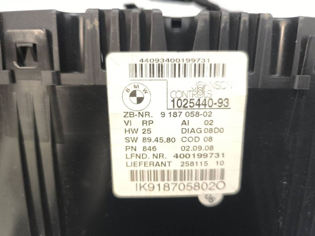 BMW 3 E90 E91 2008 Petrol speedometer instrument cluster 9187058 