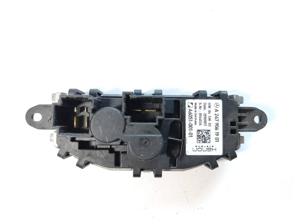 Mercedes-Benz A W177 2019 Heater regulator blower fan resistor A2479061901